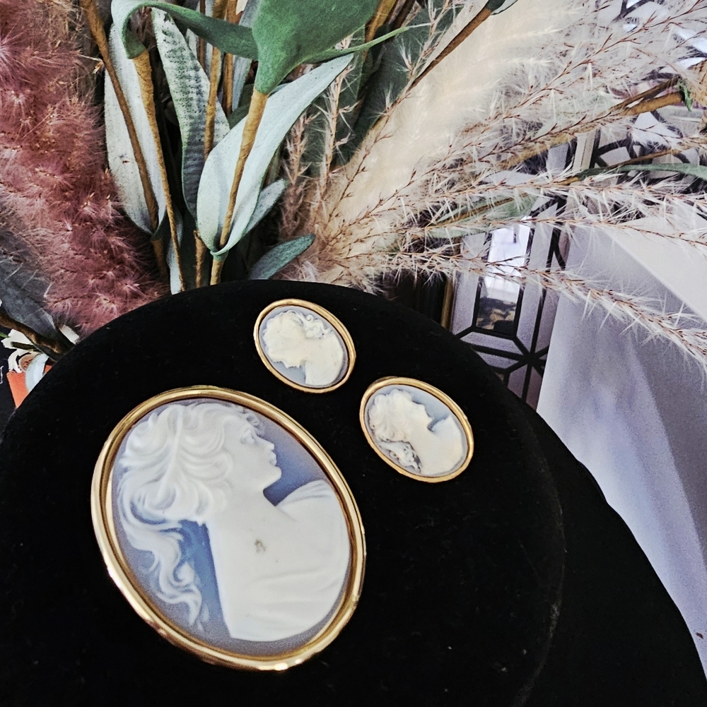 Vintage Brooch+Earring Set